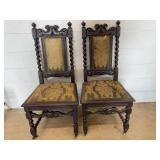 Carved Wood Side Chairs