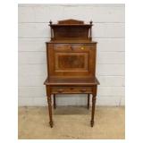 Drop Front Walnut Writing Desk