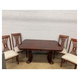 Mahogany Dining Table With Four Chairs