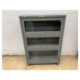 Art Metal 3-Section Steel Bookcase