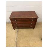 Dresser w/ 3 Drawers & Glass Drawer Pulls