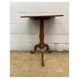 Square-Top Wooden Pedestal Side Table
