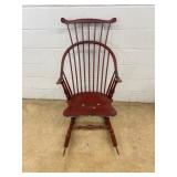 Red Windsor Style Rocking Chair