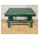 Green Painted Wooden Step Stool