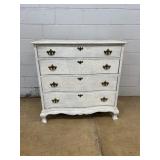 Four Drawer Chest with White Crackle Finish