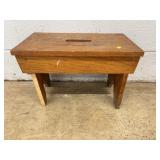 Footstool with Handle Cutout