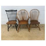 Three Windsor Style Chairs