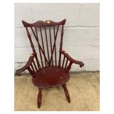 Red Painted Windsor Armchair