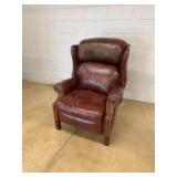 Brown Leather Recliner Armchair