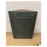 Hanging Antique Corner Wall Cabinet with Shelves