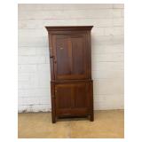 Vtg. Step-back Blind Door Cupboard