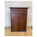 Antique Chest w/ 6 Drawers & 2 Doors