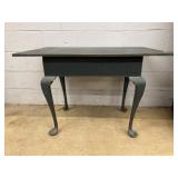Painted Wood Side Table with Cabriole Legs