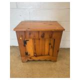 Pine Side Cabinet With Door