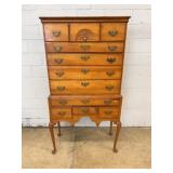 Maple Highboy Chest on Queen Anne Legs