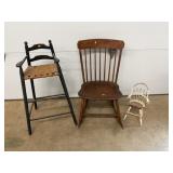 Three Wooden Chairs