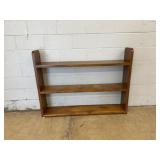 Three-Shelf Wooden Bookcase