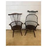Windsor Style Wooden Armchairs