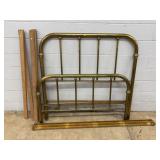 Brass and Wood Full Size Bed Frame