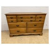 Wood Dresser With 9 Drawers