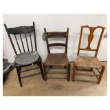 3 Wooden Side Chairs