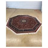 Octagonal Wool Oriental Rug