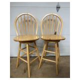 Wood Swivel Bar Stools