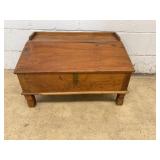Wooden Slant-Top Writing Desk Box
