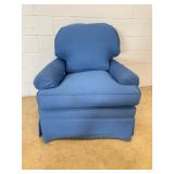 Ethan Allen Blue Upholstered Armchair