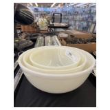 (3) Milk Glass Nesting Bowls