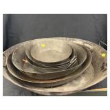 Vintage Graduated Steel Pans