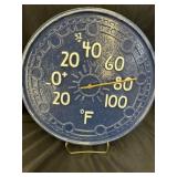 Pottery Thermometer w/ Wall Clock