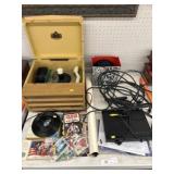 Record Player, Records, & DVD Player