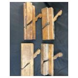 (4) Vintage Wooden Molding Planes