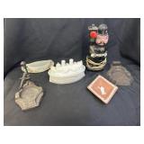 Advertising Ashtrays w/ Souvenir Glass & Bar Light