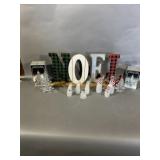 Glass Ornaments & Noel Sign