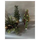 4 Pcs of Christmas Arrangements & Trees