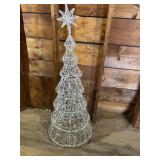 Metal Framed, Lighted Christmas Tree