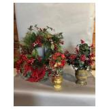 Artificial Holiday Wreath and Arrangements