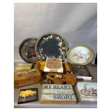 Decorative Wall Art and Wood Item Assortment