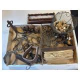Metal and Wood Household Items Lot