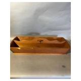 Wooden Divided Cutlery Tray with Handle