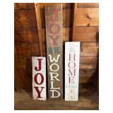 Decorative Wooden Holiday Signs Set of 3