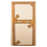 Folky Architectural Painted Wood Screen Door
