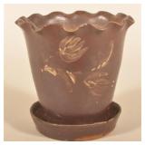 Decorated Hyssong, Cassville Stoneware Flowerpot