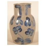 Freehand-Decorated Baltimore MD Stoneware Pitcher