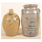 4-Gal. T.F.Reppert Churn & Rare Beaver, PA Jug