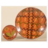 Greg Shooner Slip-Decorated Redware Plates