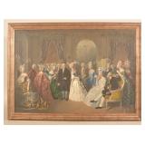 Beautiful Engraving Franklin at the French Court