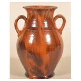 Jacob Medinger Redware Double-Handled Urn